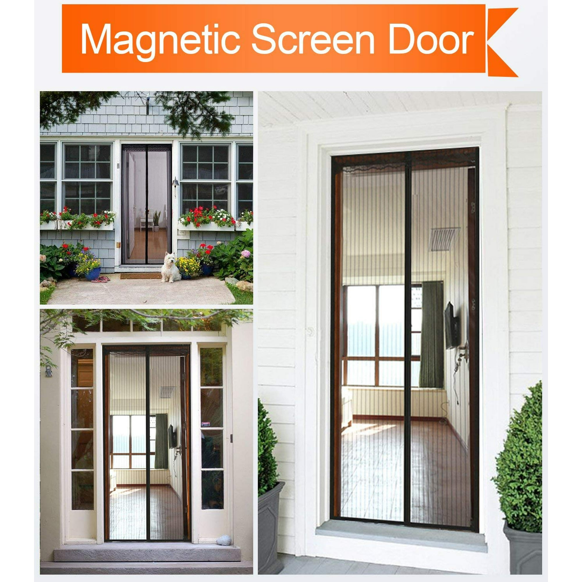 Cnmodle Hands Free Mesh Magnetic Screen Door 32 X 83 Fit