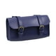 thumbnail image 5 of Bolsa delantera para manillar de bicicleta, pequeña bolsa de almacenamiento retro de PU, bolsa delantera plegable Azul, 5 of 9