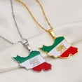 thumbnail image 4 of Ruiboury Stainless Steel Necklace With Iran Map Pendant Unique Accessory Made With Stainless Steel Necklaces gold 1Set, 4 of 6