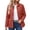 01#Red, variant on Womens Plus Size Quilted Jackets Loose Fit Long Sleeves Button Down Puffer Coat with Pockets LIghtweight Fall Winter Outwear Size to 3XL