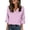 Pink, variant on JoveMarine Women's V-Neck 3/4 Sleeve Satin Blouse with Polka Dot Print Loose Fit Lightweight Top for Spring/Summer Daily Wear Army Green L