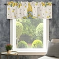 thumbnail image 4 of Valance for Windows,Summer Lemon Gnome Flower Leaf Valances Curtain Rod Pocket Valance for Kitchen Bedroom Living Room Bathroom,Farm Dwarf Plant Retro Linen Short Curtains Window Treatment 54x18in, 4 of 9