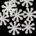 thumbnail image 4 of Lubelski 100Pcs Snowflake Artificial Flatback Pearl Christmas Card Making DIY Craft 13.5x33x2cm, 4 of 7