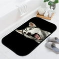 thumbnail image 4 of GZHJMY Bathroom Rugs Mats Non-Slip, Soft Microfiber Absorbent Bath Mats for Shower Bathtubs, Husky Dog Opened Mouth Indoor Entrance Door Mats Bedroom Laundry 31”x20” Carpet Runner, 4 of 7