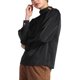 thumbnail image 4 of Blusa de satén para mujer Inspire Chic con cuello alto, mangas abullonadas y pliegues, color negro, 4 of 6