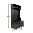thumbnail image 5 of BizChair Double Door Coat Rack Storage Bench Wide Hall Tree, 5 of 14