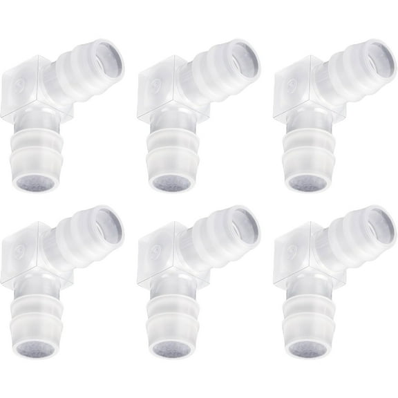 6Pcs 1/2inch Hose Barb L Shape 90 Degree Elbow Bend Water Pipe Connector