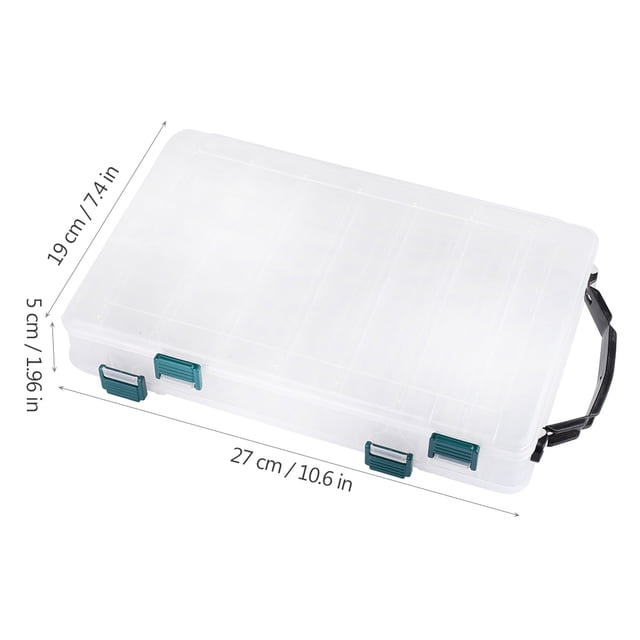 CAJA DE CEBOS DE PESCA DE PLÁSTICO DE DOBLE CARA, Soporte para Señuelos, Capacidad de Acesorio de Gran