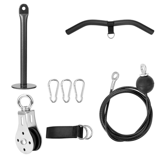 Polea de elevación de pesas, sistema de polea de Cable, accesorio de extraíble, equipo de ejercicio de gimnasio en casa para rizos de bíceps, Sunnimix Tensor de tríceps