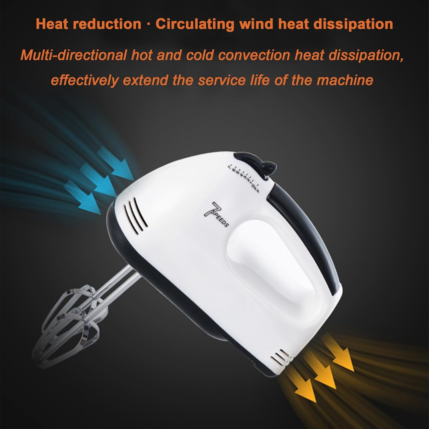 Hand Mixer Electric Handheld: Electric Mixer 7-Speed Adjustment,Electric Hand Mixer with 2 Dough Mixers and 2 Stirring Rods,Mixer Electric Handheld for Mixing Dough,Cream and Making Mashed Potatoes