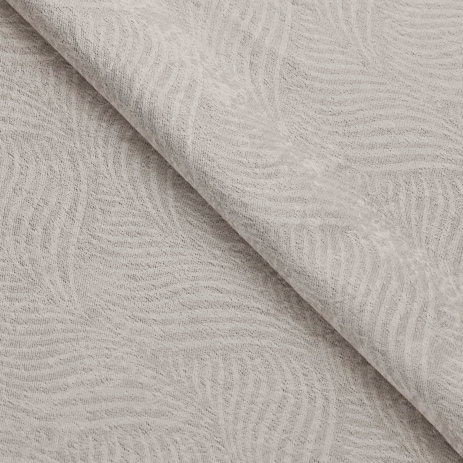 Geometric Wave Blackout Curtain Panels, 26" x 84", Ivory by Blue Nile Mills