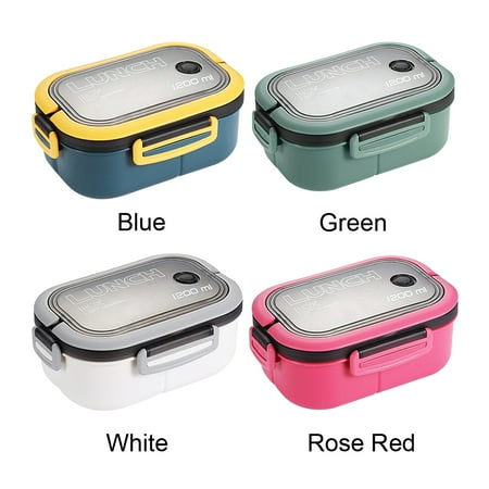 

1200ml Student Inner Tray Microwavable 3 Compartment Lunch Box 2 Layer Portable