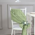 thumbnail image 5 of BalsaCircle 5 Sage Green 6x108" Faux Burlap Chair Sashes Wedding Party Linens Dinner Decorations, 5 of 8