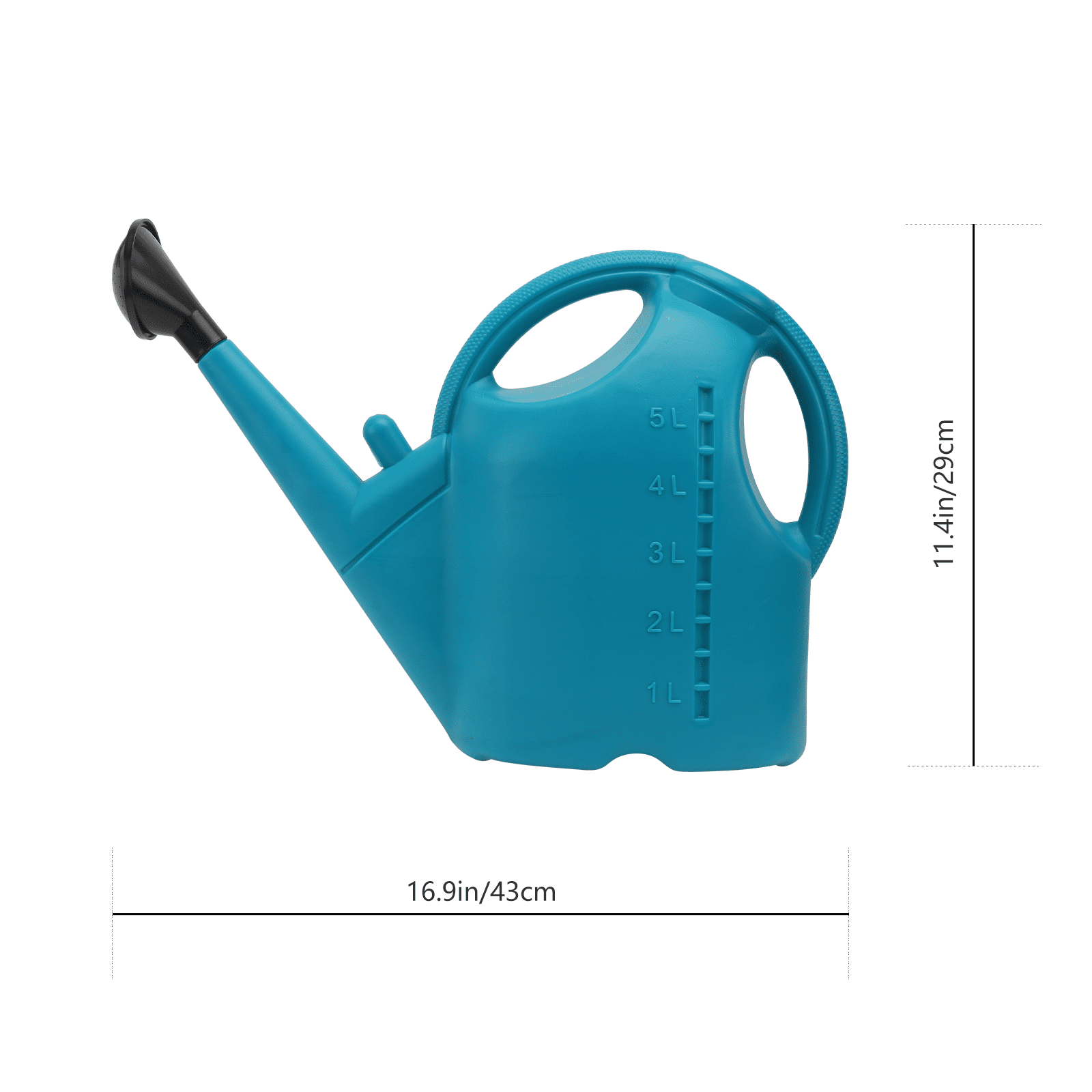 FESTFENDS Bottle Watering 1Pack Blue Plastic Watering Can 43x0.3937x29x0.3937in 5L