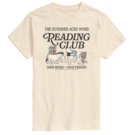 Winnie the Pooh - Reading Club - Men's Short Sleeve Graphic T-Shirt