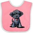thumbnail image 3 of Inktastic Black Doodle Puppy Boys or Girls Baby Bib, 3 of 4