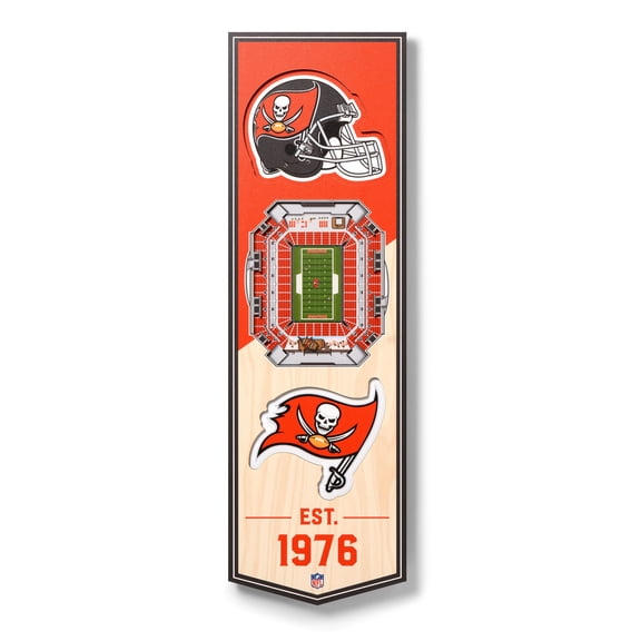 Tampa Bay Buccaneers 6'' x 19'' 3D StadiumView Banner