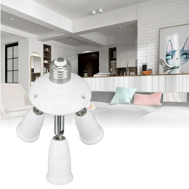 Adaptador Divisor De Enchufe De Luz, Divisor De Adaptador De Enchufe De Bombilla E26 E27 Para Salas De Reuniones