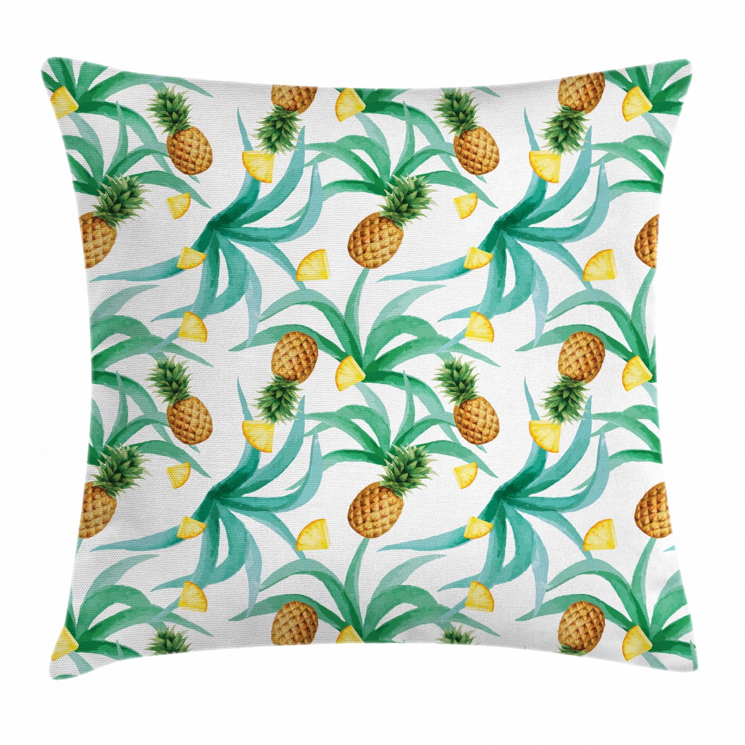 Hawaii Throw Pillow Cushion Cover, Botany Inspired Traditional Luau