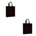 thumbnail image 2 of Bolso de compras no tejido reutilizable Yuarrent Plegable Color negro 2piezas, 2 of 5