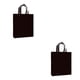 thumbnail image 2 of Bolso de compras no tejido reutilizable Yuarrent Plegable Color negro 2piezas, 2 of 5