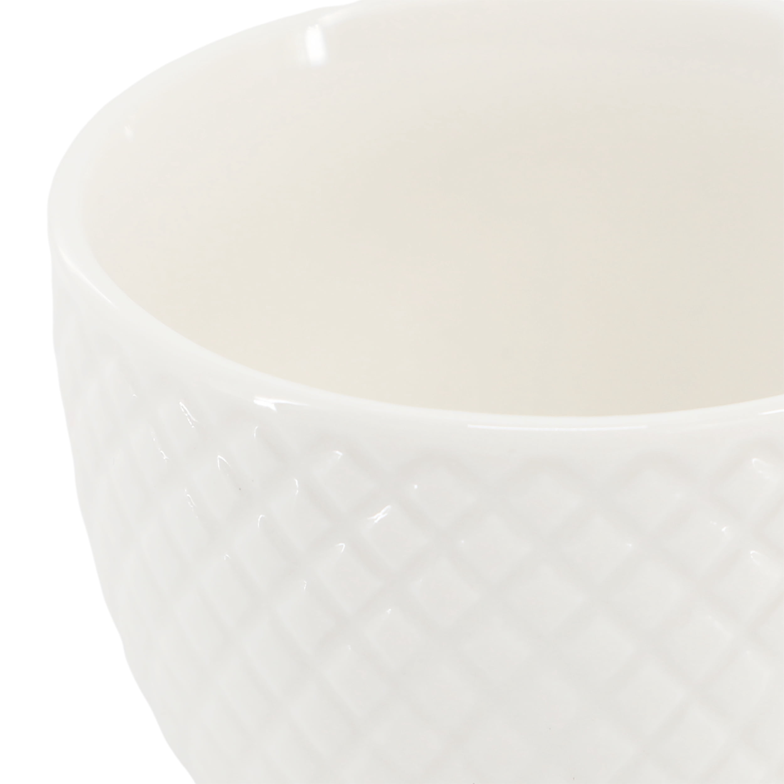 Elama Sol 12 Piece 3 Ounce Porcelain Espresso Cup with Saucer Set in White