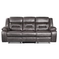 thumbnail image 3 of Roundhill Furniture Elkton Manual Recliner Living Room Set in Dark Chestnut, 3 of 13