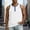 Blue, variant on Men's Half-Zip Color Block Sleeveless Top, Casual Crew Neck Tank for Streetwear and Everyday Use Red M