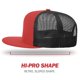 thumbnail image 3 of Gorra de béisbol Richardson 511 Flatbill Trucker Roja/Negra, 3 of 7