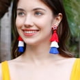 thumbnail image 6 of QIQUWOHUL 4 Of July Earrings Beaded American Flag Star Earrings For Women Handmade Tassel Dangle Independence Day Patriotic Earrings Memorial Day Holiday Jewelry, 6 of 9