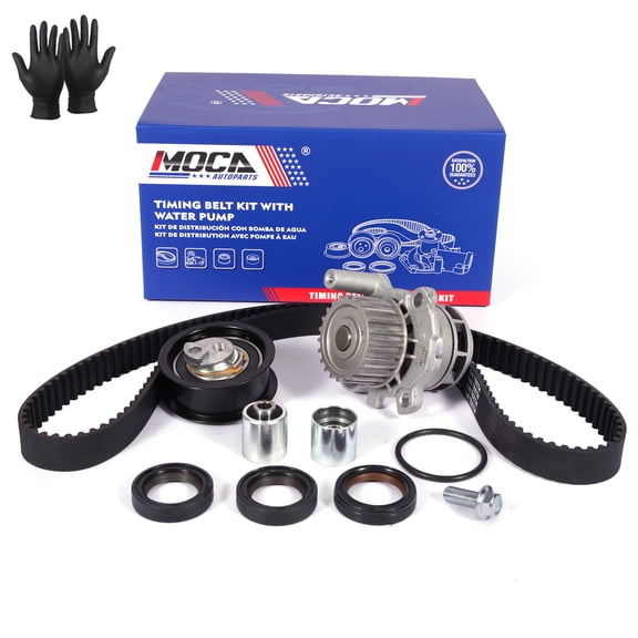 MOCA AUTOPARTS Timing Belt Kit with Water Pump Set Fit for 2006-2008 Audi A3 & Volkswagen Jetta 2.0L & 2009-2012 Audi TTS Quattro 2.0L