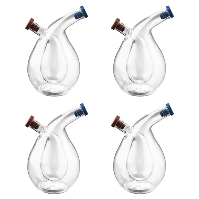 4X Kitchen Dos en Dispensador de Aceite Vinagre de Vinagre Diseño de Lata de Oliva Aceite de Calidad Pourer Dispensador de Condimento Botella