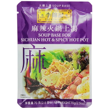Lee Kum Kee Soup Base For Sichuan Hot & Spicy Hot Pot, 2.5-Ounce Pouches (Pack of 12)