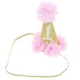 thumbnail image 3 of Adorable Pink Cone Headband Crown Accessory For Girls Birthday Party 1Pcs, 3 of 4