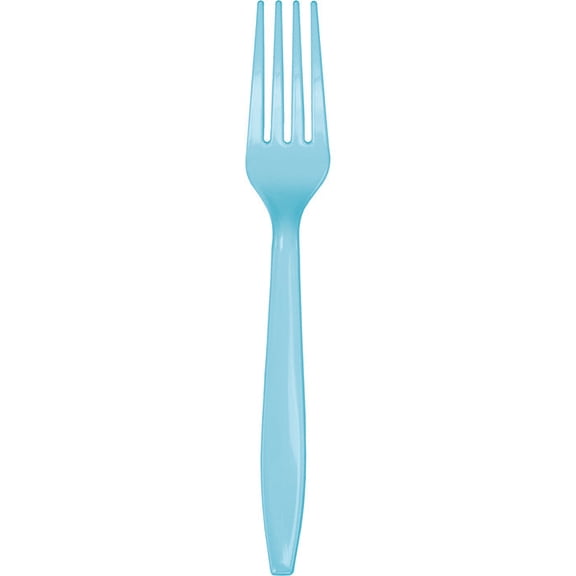 288/Case Bulk Pastel Blue Plastic Forks
