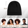 thumbnail image 3 of Gorro de dormir de seda OLESILK para cabello rizado, cabello encrespado, negro, 3 of 7