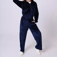 thumbnail image 2 of Women's Autumn Winter Casual Velour Suit Two Piece Set Comfortable Stylish Trousers Outfit for Girls Sports and Daily Wear, 2 of 2