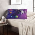 thumbnail image 6 of Salouo Astronaut on Mission in Outer Space Print Print Pillow Case Cover,Wrinkle-Free Bed Pillow Cover Pack of 1 Home Decor Fade-Resistant and Stain-Resistant ,Pillows Not Included -20"x30", 6 of 8