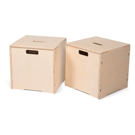Natural Wood Chess - Sprout Stackable Wood Toy Storage Crate - Natural