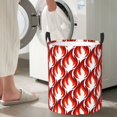 thumbnail image 5 of Fuzoiu Fire Symbols Print Circular Hamper,Laundry Basket with Handle,Collapsible Laundry,Dirty Clothes Storage Basket,for Bedroom Bathroom Dorm Living Room-Small, 5 of 6