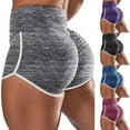 thumbnail image 2 of Yoga Shorts High-waist Sport Gym Ruched Butt Lifting Booty Shorts, 2 of 8