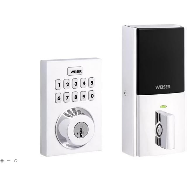 Weiser HomeConnect 620 Pêne Dormant Traditionnel avec Technologie Z-Wave - avec SmartKey (Chrome Poli)