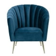 thumbnail image 2 of Manhattan Comfort Rosemont Velvet Accent Chair in Blue and Gold, 2 of 5