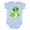 AE-Light Blue, variant on Cute Snake, Little Snake, Baby Snake, Green Snake Boys or Girls Baby Bodysuit