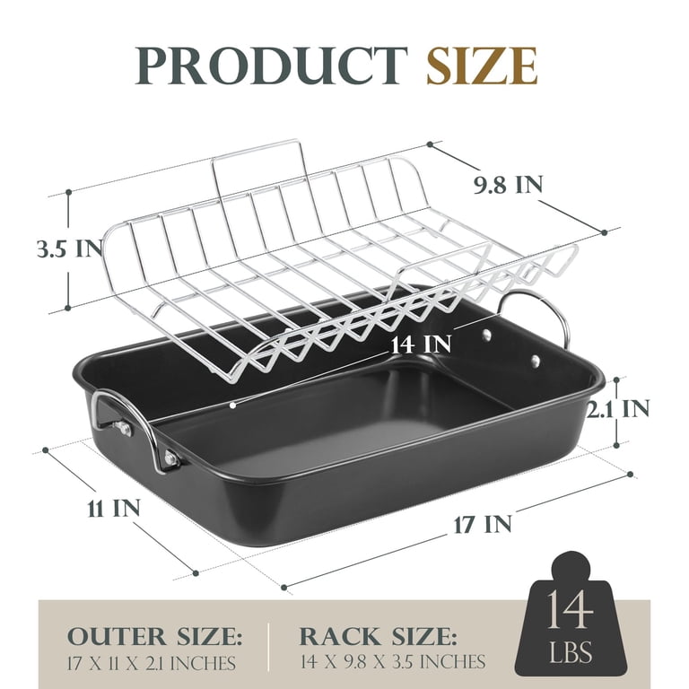 Kitessensu 15" x 11" Nonstick Carbon Steel Roasting Pan photo 3