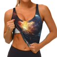 thumbnail image 3 of Pofeuu Red And White Flame Fox Print Sports Bra for Women Sexy Vest Yoga Running Gym Fitness Crop Bras Tops-, 3 of 8