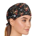 thumbnail image 4 of Multicolor Cotton Working Hat Sweatband Polyester Adjustable Elastic Tie Scrub Caps for Women Men, Surgical Cap One Size, 4 of 4