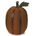 thumbnail image 2 of Melrose 12" Burnt Orange Autumn Harvest Burlap Pumpkin with Bamboo Ribs Autumn Decoration, 2 of 3