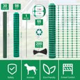 thumbnail image 3 of Slsy Temporary Fence Plastic Fence, Garden Fence, Plastic Safety Fence Roll with 30-Pack 4 FT Stakes, 40 Inches X 100 Feet Green Plastic Garden Netting for Deer Chicken Dog Yard, 3 of 11