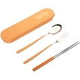 thumbnail image 1 of Ensemble de Couverts Cuillère Fourchette Qualité Alimentaire Miroir Polissage Bord Lisse Réutilisable Résistant à la Chaleur Cuillère Fourchette Baguettes Couverts avec Boîte de Rangement pour la Maison, 1 of 8